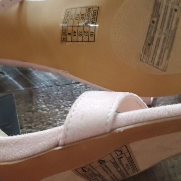 FOREVER 21 PINK SUEDE SANDALS SIZE 10 - Picture 4 of 7